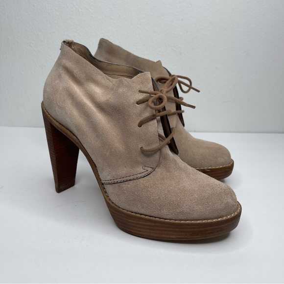 COLE HAAN Stephanie Chukka Suede Platform Oxford Heel Boot Nike Air Sz 6 - Picture 2 of 15